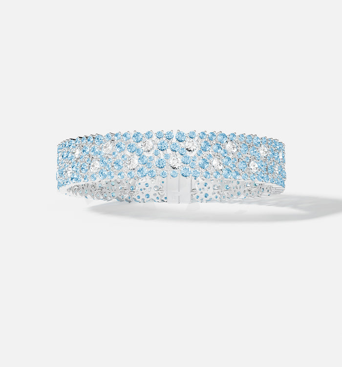 apm monaco Bracelet Pavé Blanc et Bleu Lagon