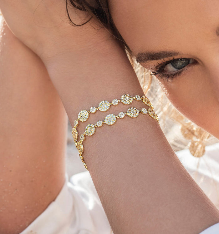 Apm Monaco Bracelet Soleil Plaqué Or 18 Carats