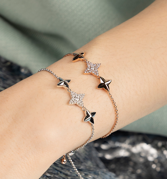 Apm Monaco Bracelet Triple Météorites Or Rose