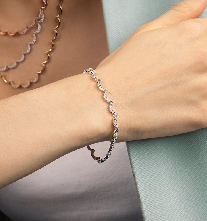 Apm Monaco Bracelet Wavy Argent