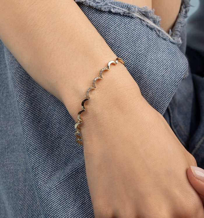 Apm Monaco Bracelet Wavy Or Jaune