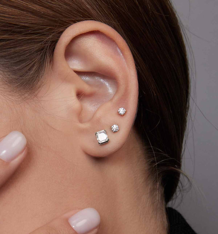 Apm Monaco Clous D'Oreilles Diamant Asscher (1ct)