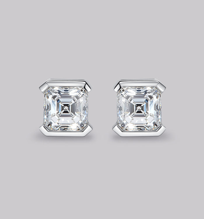 apm monaco Clous d'Oreilles Diamant Asscher (1ct)