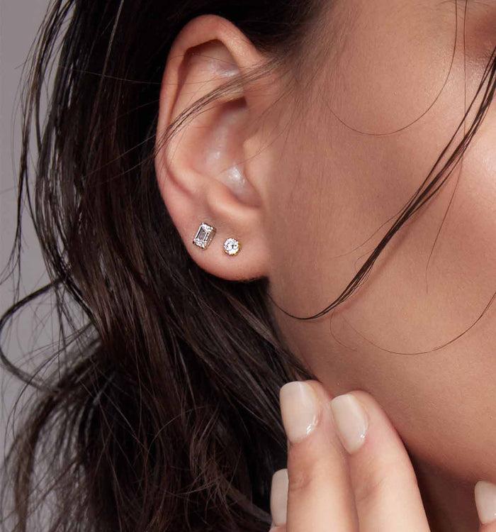 Apm Monaco Clous D'Oreilles Diamant Rond (0.50ct)