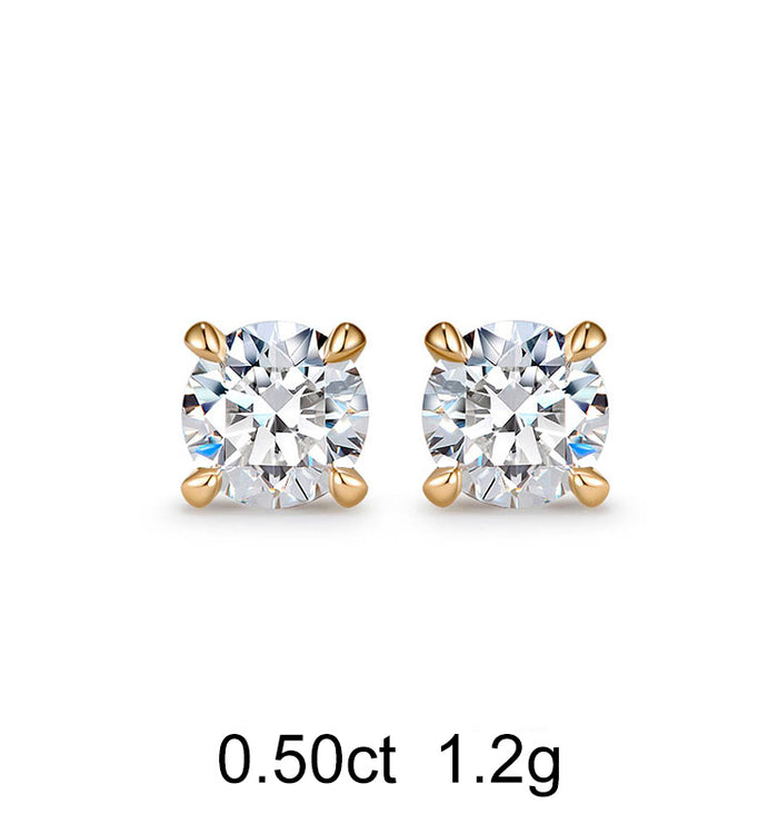 Apm Monaco Clous D'Oreilles Diamant Rond (0.50ct)