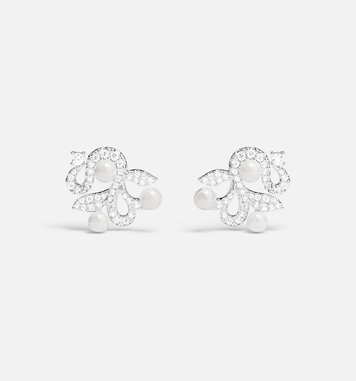 apm monaco Clous d'oreilles Fleurs avec Perles