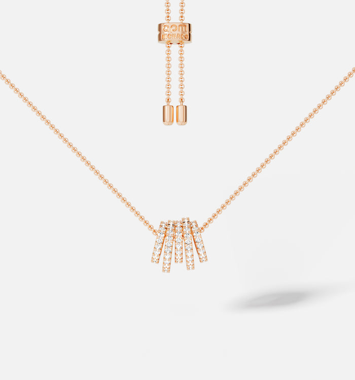 apm monaco Collier Ajustable Anneaux Blancs