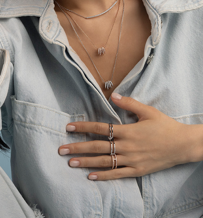 Apm Monaco Collier Ajustable Arc Serti