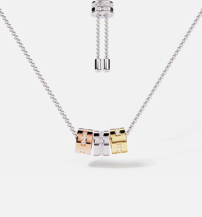 apm monaco Collier Ajustable Code Morse