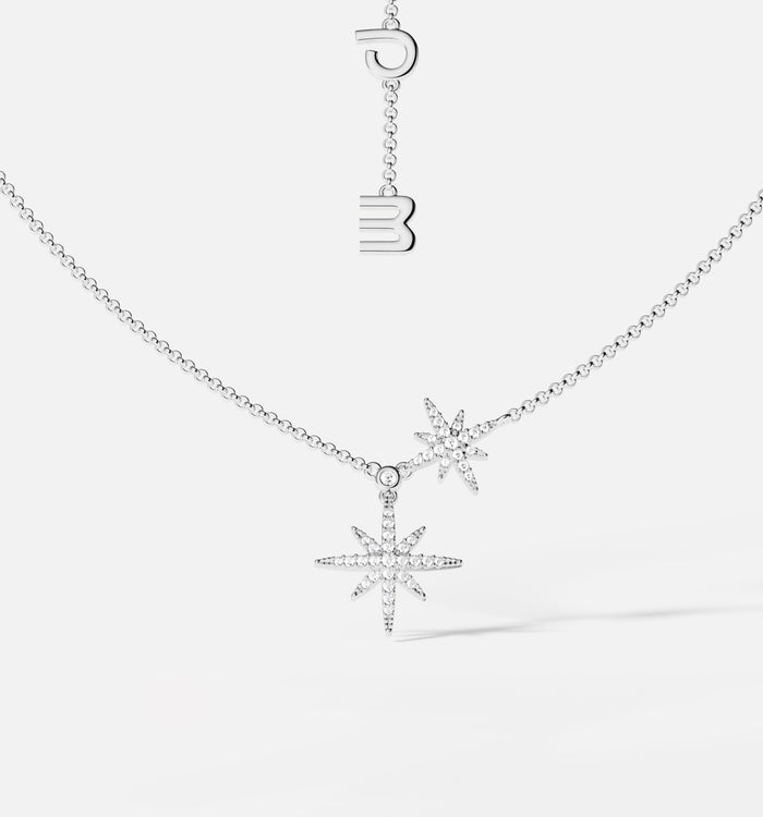 apm monaco Collier Ajustable Double Météorites