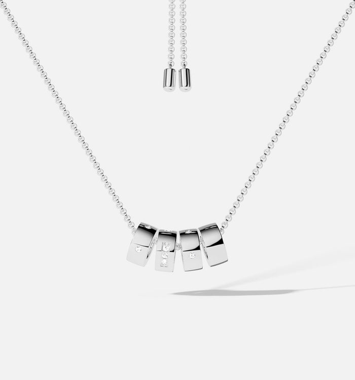 apm monaco Collier Ajustable Morse Code LOVE