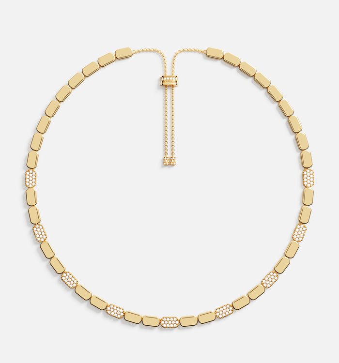 apm monaco Collier Ajustable Or jaune Pavé