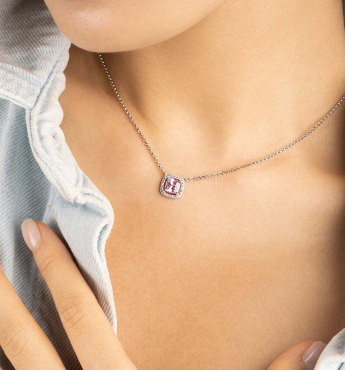 Apm Monaco Collier Ajustable Pavé Rose