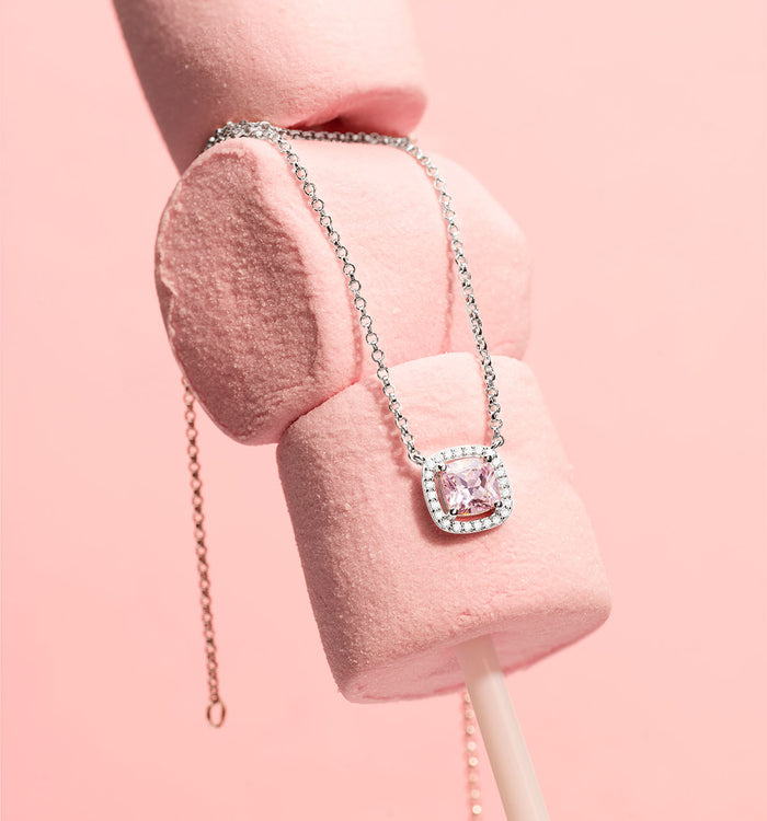 Apm Monaco Collier Ajustable Pavé Rose