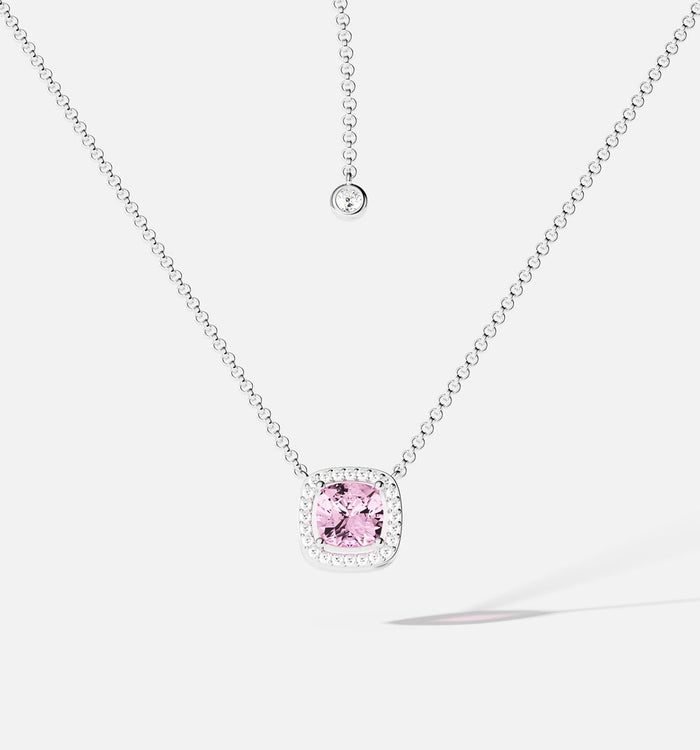 apm monaco Collier Ajustable Pavé Rose