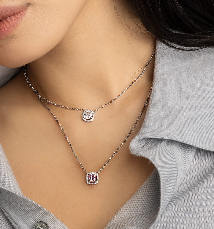 Apm Monaco Collier Ajustable Pierre Carrée