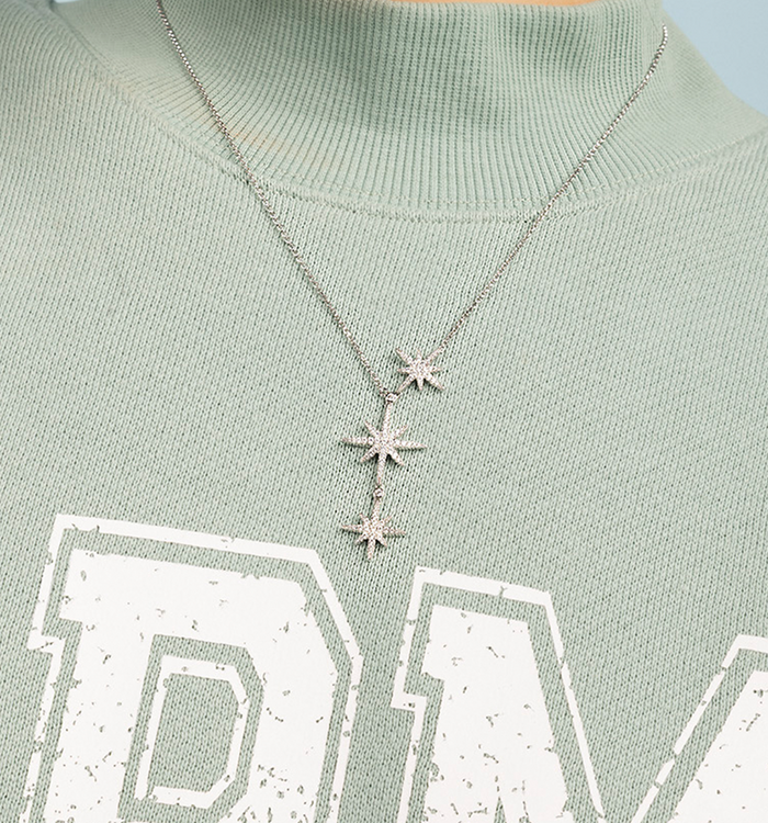 Apm Monaco Collier Ajustable Triple Météorites