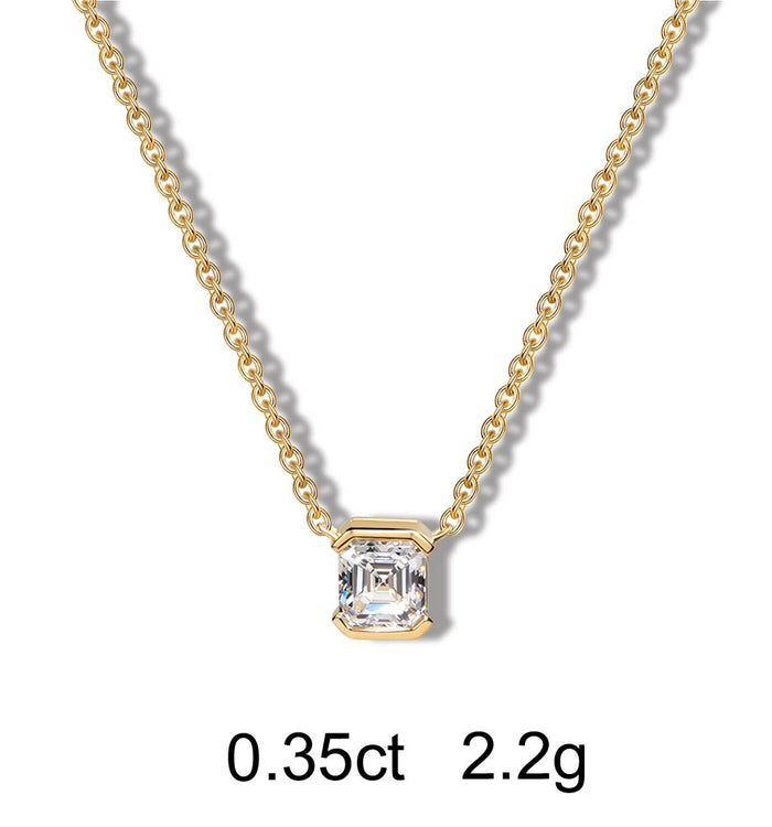 Apm Monaco Collier Diamant Asscher (0.35ct)
