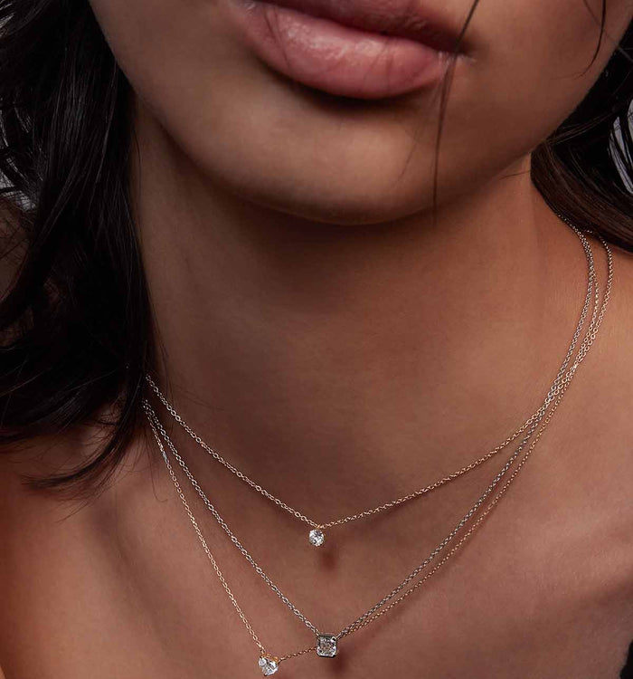 Apm Monaco Collier Diamant Asscher (0.35ct)