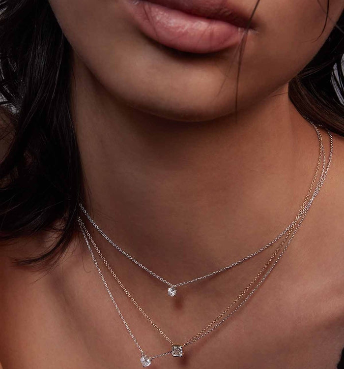 Apm Monaco Collier Diamant Solitaire Cœur (0.34ct)