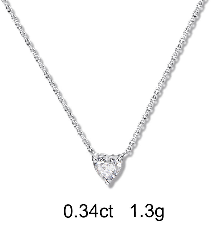 Apm Monaco Collier Diamant Solitaire Cœur (0.34ct)