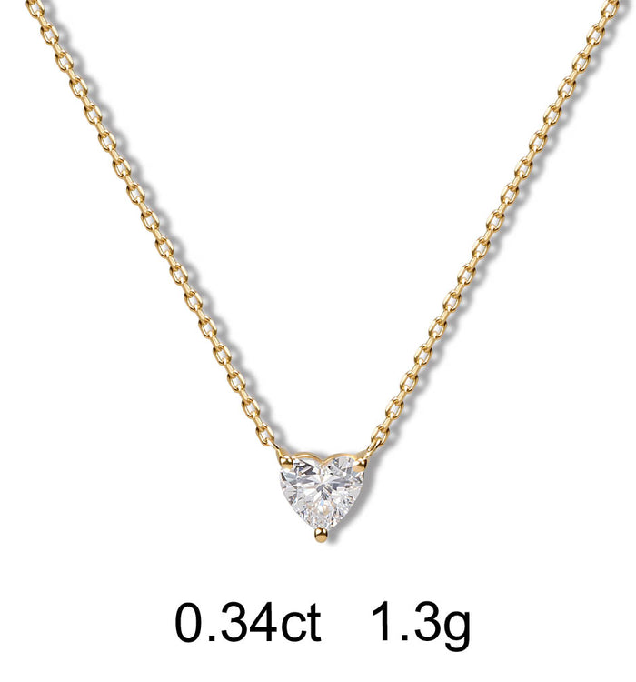 Apm Monaco Collier Diamant Solitaire Cœur (0.34ct)