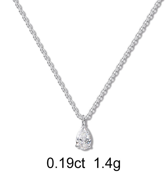 Apm Monaco Collier Diamant Solitaire Poire (0.19ct)