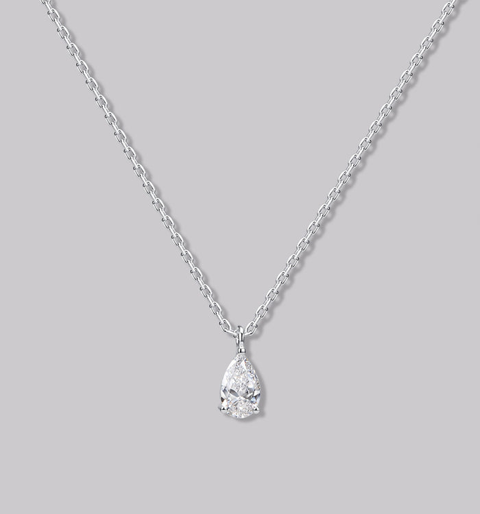 apm monaco Collier Diamant Solitaire Poire (0.19ct)