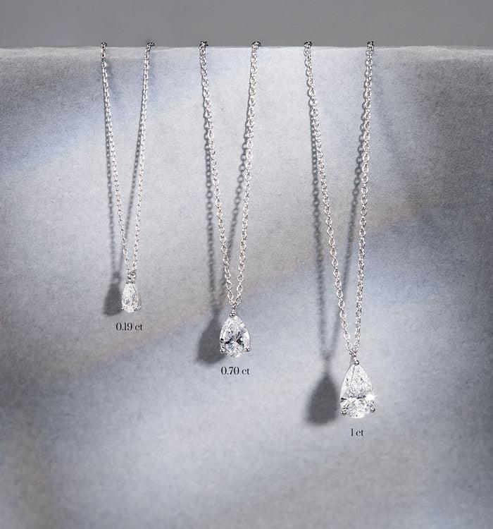 Apm Monaco Collier Diamant Solitaire Poire (1ct)