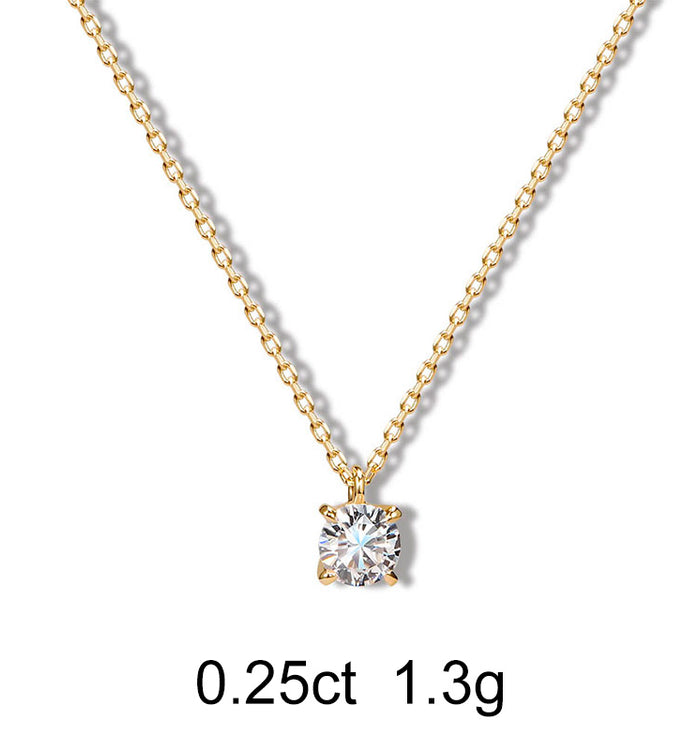 Apm Monaco Collier Diamant Solitaire Rond (0.25ct)