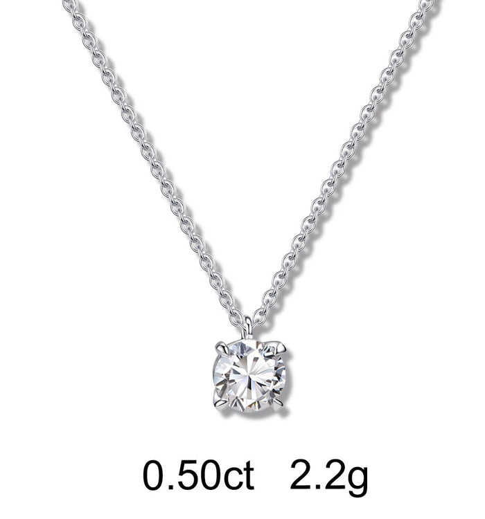 Apm Monaco Collier Diamant Solitaire Rond (0.50ct)