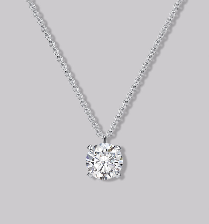 apm monaco Collier Diamant Solitaire Rond (1ct)