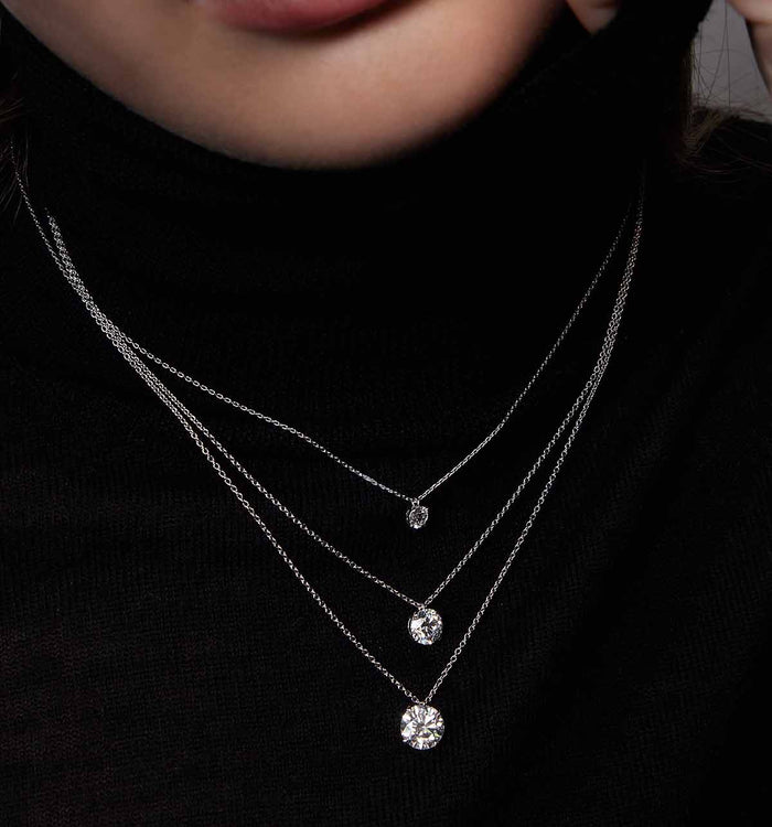 Apm Monaco Collier Diamant Solitaire Rond (2ct)