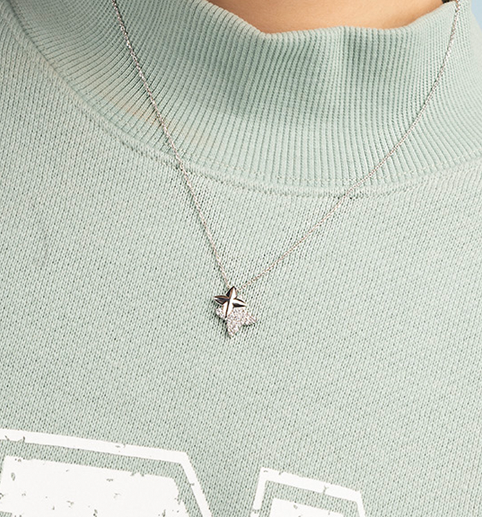 Apm Monaco Collier Météorites Ajustable Argent