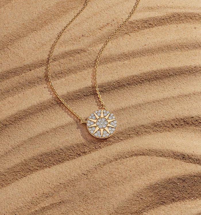 Apm Monaco Collier Soleil Plaqué Or 18 Carats