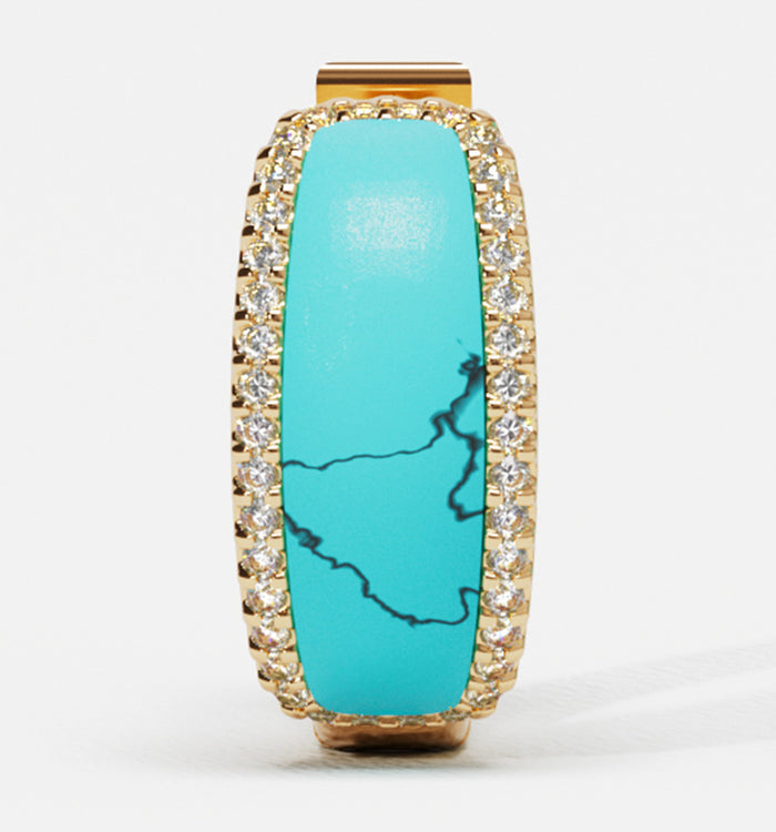 Apm Monaco Créoles Lagon Plaquées Or 18 Carats