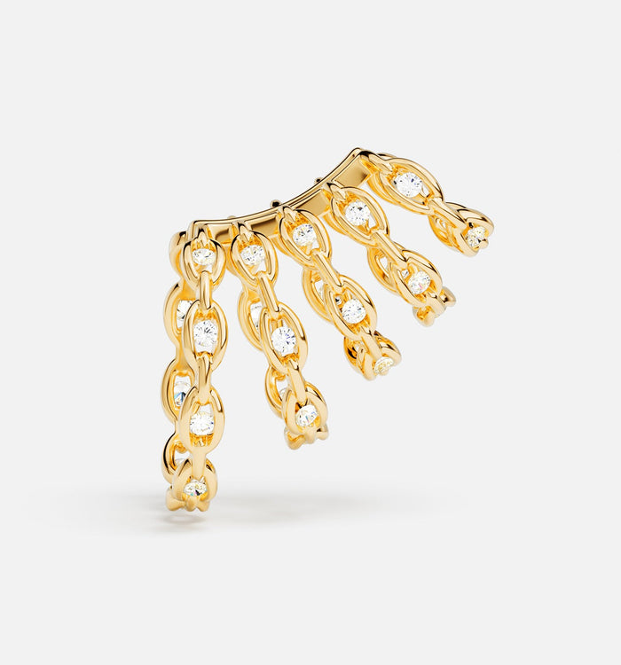 apm monaco Ear Cuff Chaîne Pavé