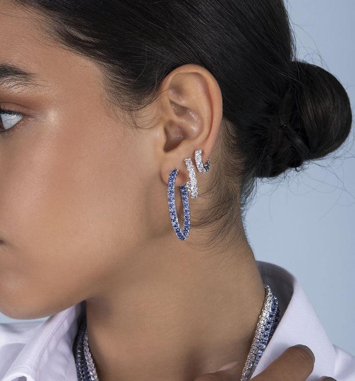 Apm Monaco Grandes Créoles Éclat Bleu