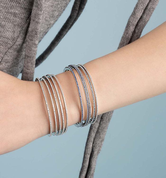 Apm Monaco Jonc Pavé Linéaire Aqua