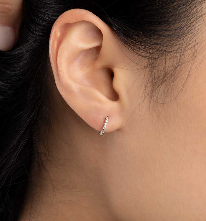 Apm Monaco Petites Boucles D'Oreilles Créoles 6mm