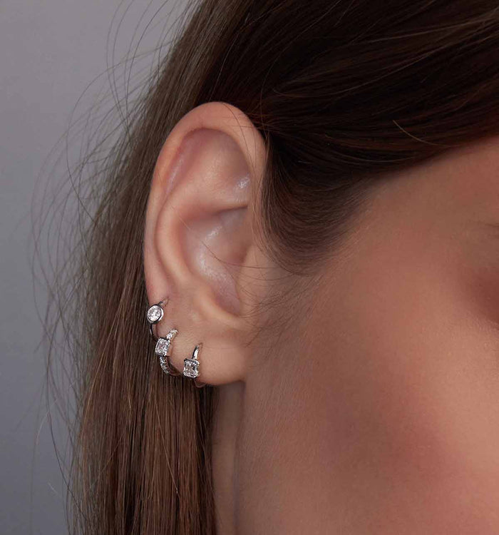 apm monaco Petites Créoles Diamant Asscher (0.40ct)