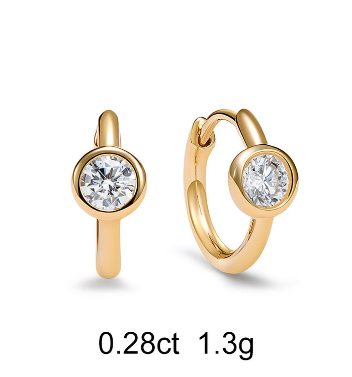Apm Monaco Petites Créoles Diamant Rond (0.28ct)