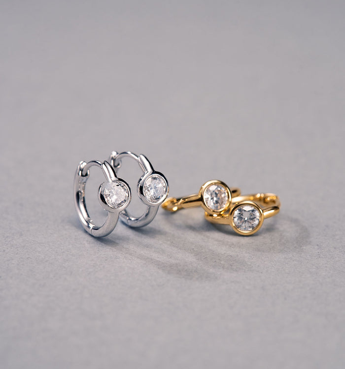 Apm Monaco Petites Créoles Diamant Rond (0.28ct)