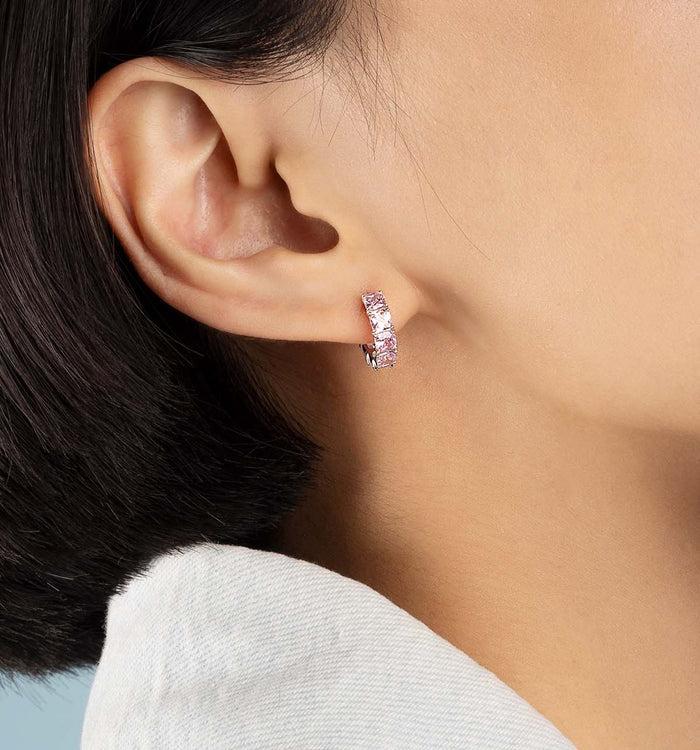 Apm Monaco Petites Créoles Éclat Rose