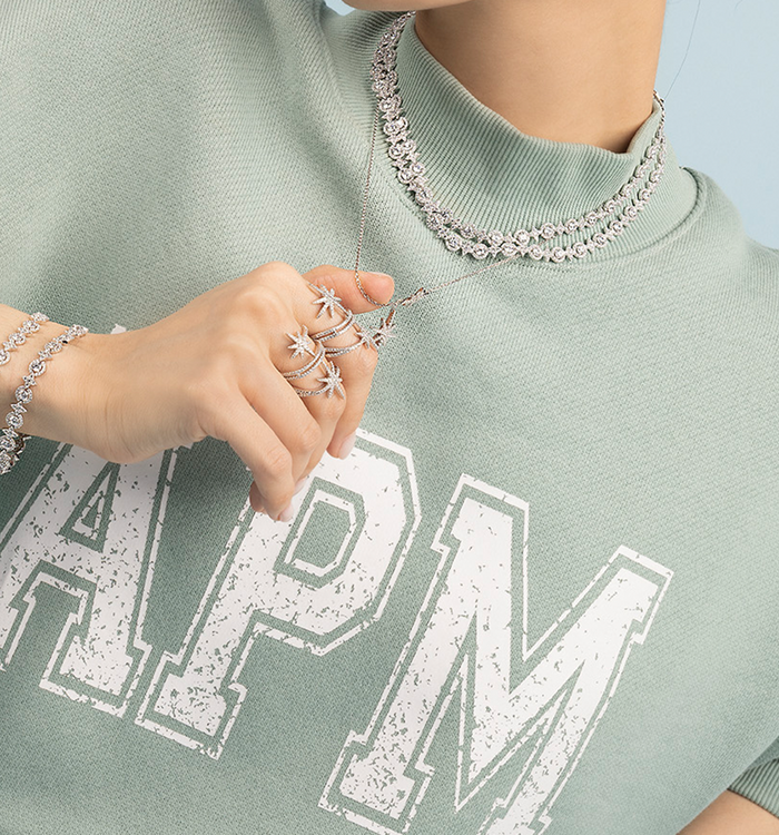 Apm Monaco Ras-de-cou Météorites & Cercles Pavé