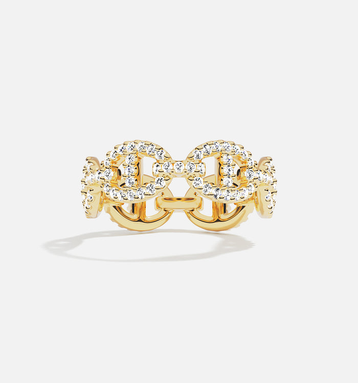 apm monaco Bague Maille Marine plaquée or 18 carats