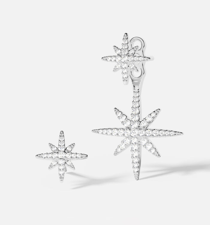 apm monaco Boucles d'Oreilles Asymétriques Météorites