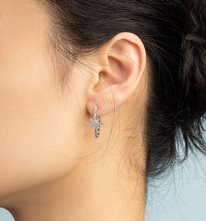 Apm Monaco Boucles D’Oreilles Météorites Rectangulaires