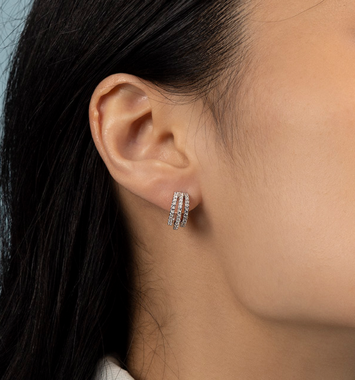 Apm Monaco Boucles D'Oreilles Triple Anneaux| APM Monaco