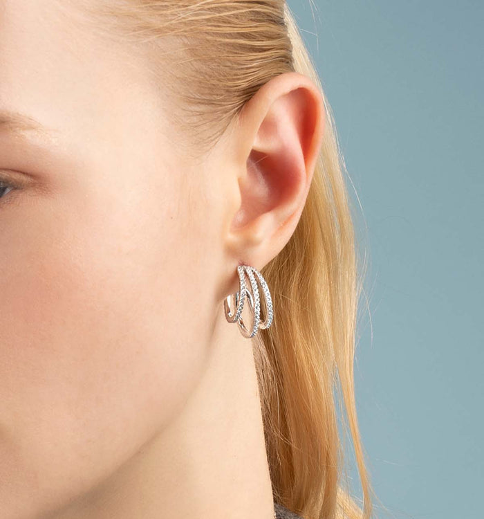 Apm Monaco Boucles D'Oreilles Triple Anneaux| APM Monaco